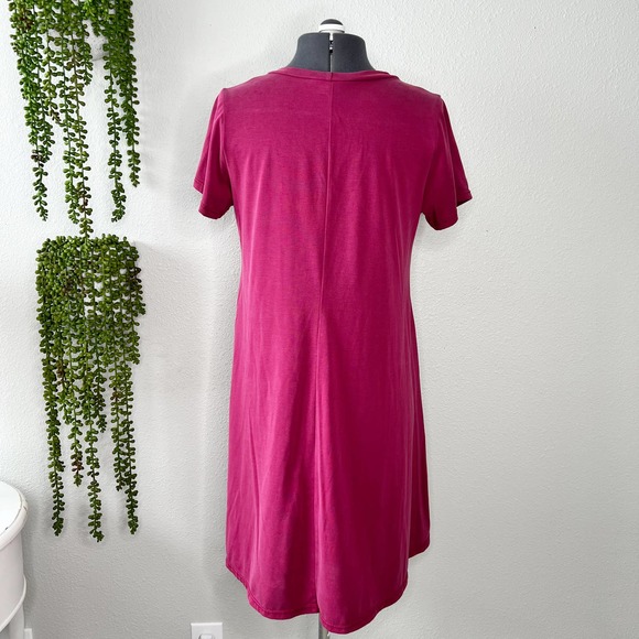 Alya Francesca's Pink Short Sleeve Crewneck Mini Dress Women's Size Large L - Picture 4 of 7